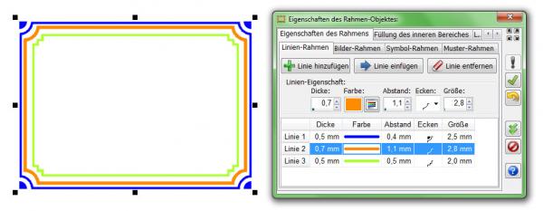 Heyer's Etiketten-Studio - Linien-Rahmen